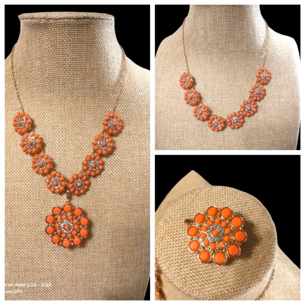New In Bag Premier Designs Jewelry Peachy Keen Necklace